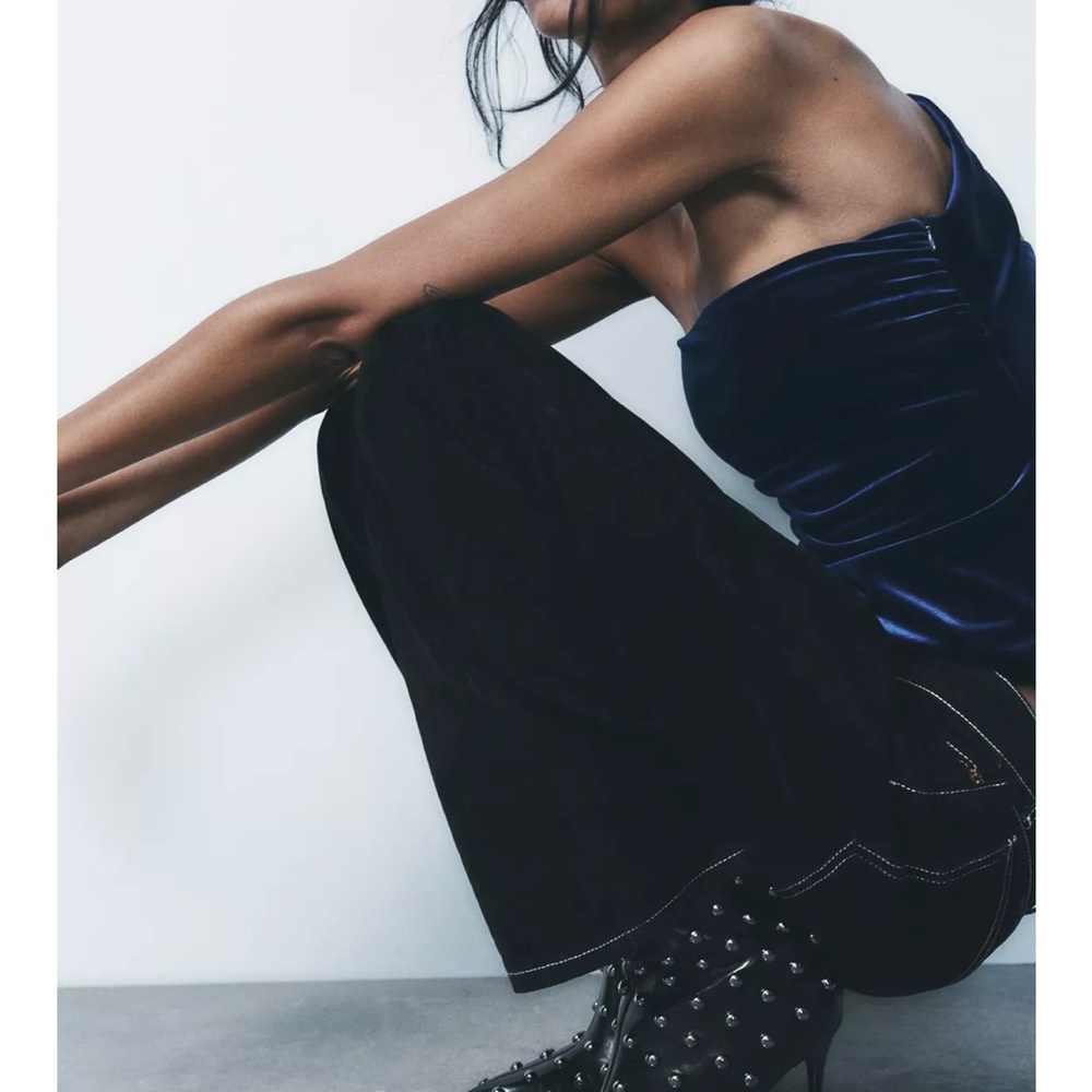 METAL APPLIQUÉ STILETTO HEELED ANKLE BOOTS